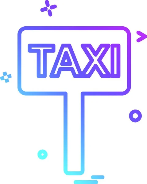 Taxikort Ikon Design Vektor — Stock vektor