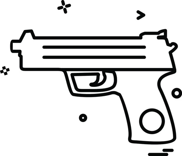 Pistola Icono Diseño Vector — Archivo Imágenes Vectoriales