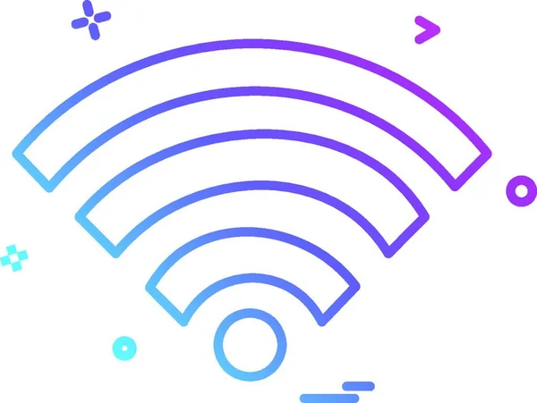 Vettore Progettazione Icona Wifi — Vettoriale Stock