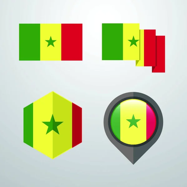 Matriz de Bordado Bandeira Senegal para download imediato na E