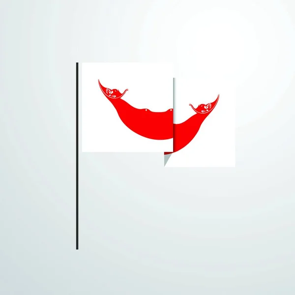 Ekwador Macha Flagą Projekt Wektor — Wektor stockowy