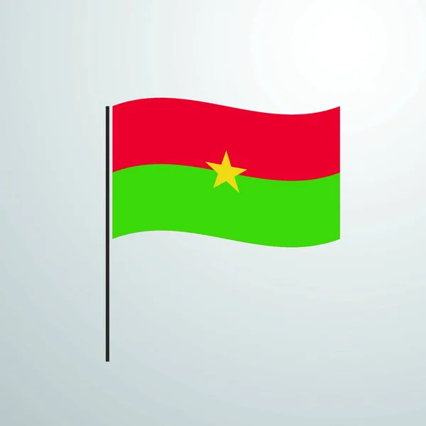 Burkina Faso Acenando Bandeira — Vetor de Stock