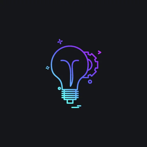 Idea Icono Diseño Vector — Vector de stock