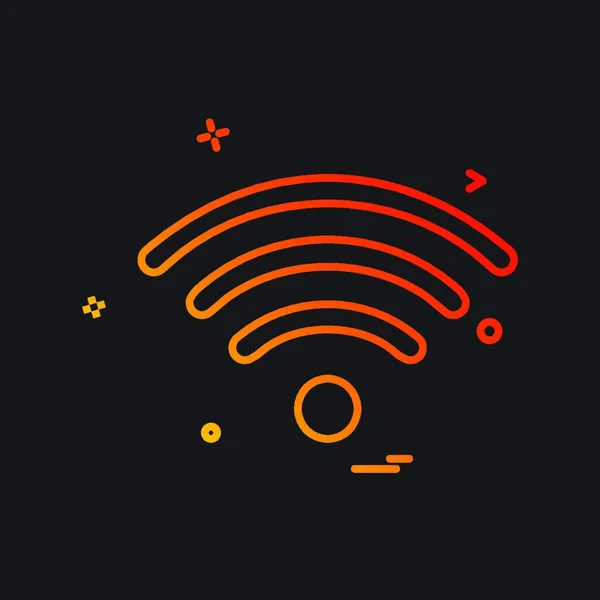 Wifi Icono Diseño Vector — Archivo Imágenes Vectoriales