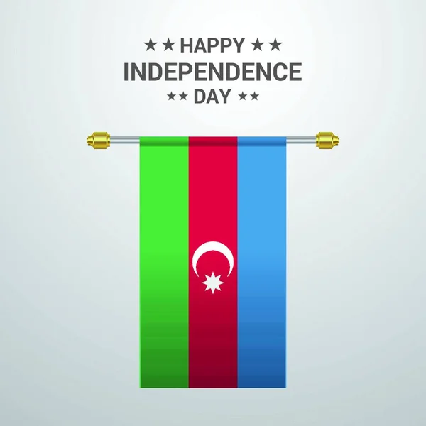 Azerbaïdjan Jour Indépendance Drapeau Suspendu Arrière Plan — Image vectorielle