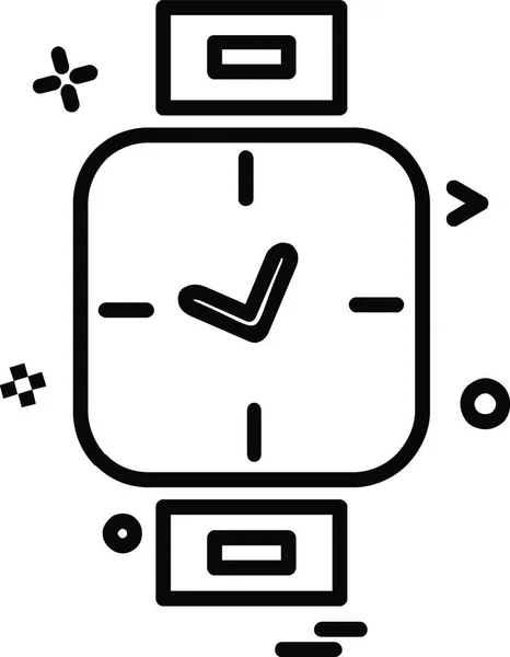 Muñeca Icono Reloj Diseño Vector — Vector de stock