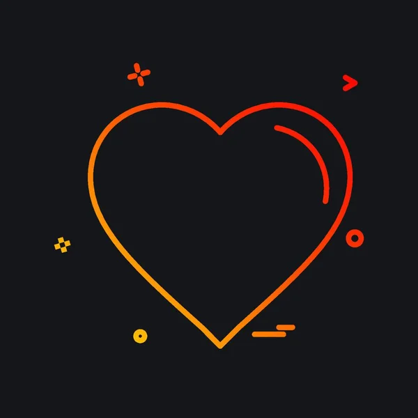 Heart Icon Design Vector — Stock Vector