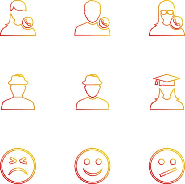 Avtar Gebruiker Profiel Avatar Emoji Emoticon Gezicht Profiel Schilderstuk Man — Stockvector