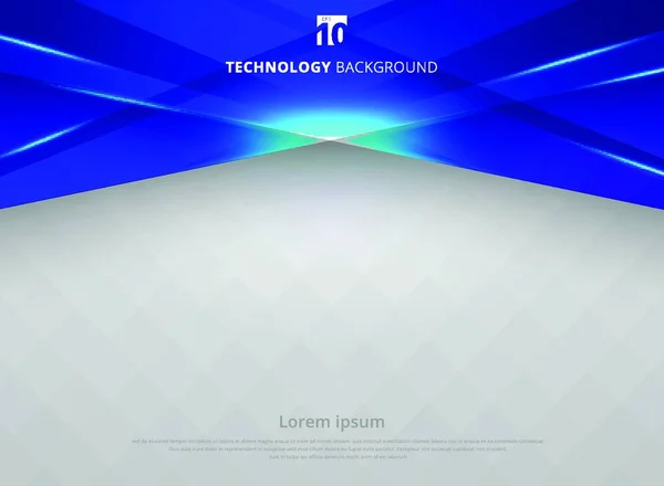 Tecnologia Abstrata Cor Azul Geométrica Laser Fundo Movimento Brilhante Modelo —  Vetores de Stock