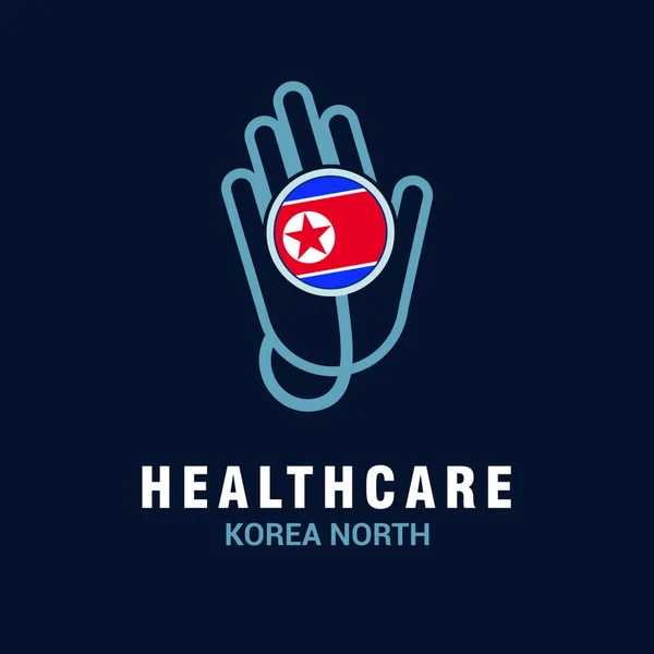 Health Care Logo Country Flag Design Vector — Stock Vector