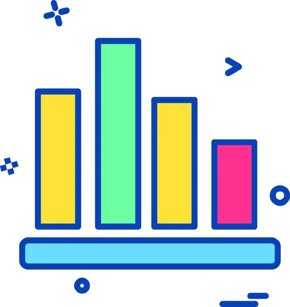 Graph Icon Design Vector — Stock Vector