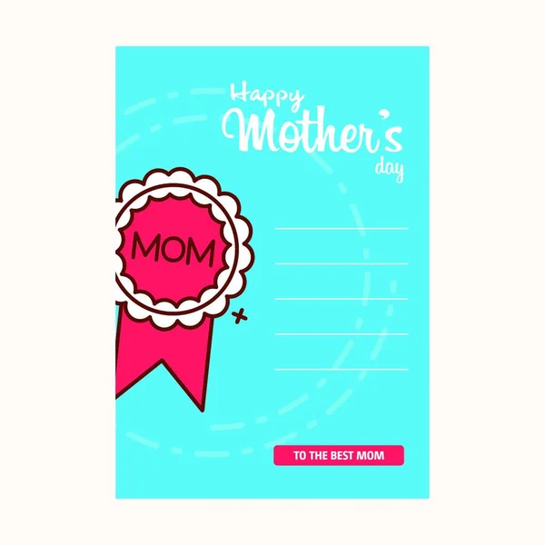 Feliz Mães Rsquo Day Typographic Design Card Com Fundo Vermelho — Vetor de Stock