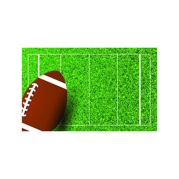 美式足球橄榄球赛在体育场举行 矢量说明 — 图库矢量图片