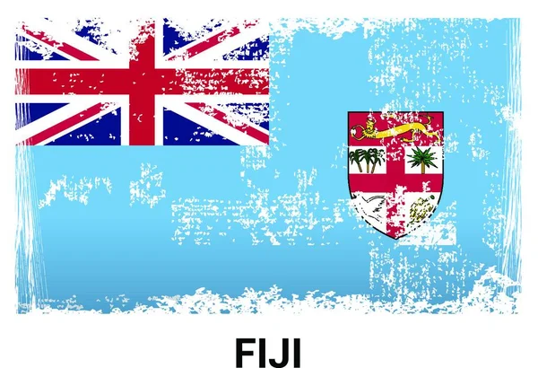Fiji Flaggdesign Vektor — Stock vektor