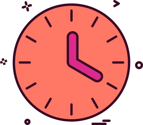 Clock Icon Design Vector — Stock Vector