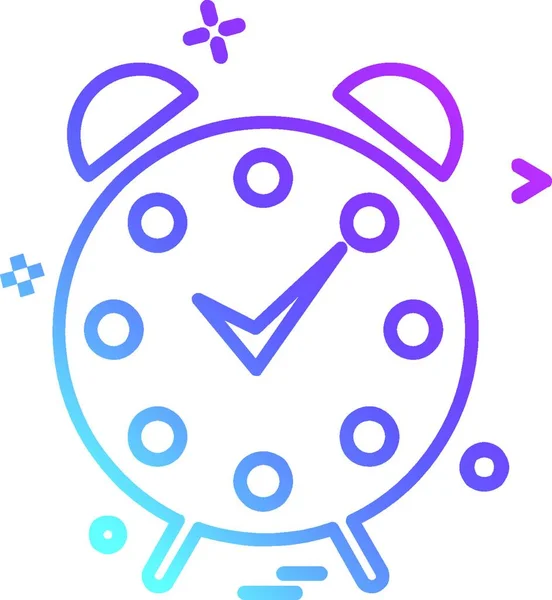 Vetor Design Ícone Relógio Alarme — Vetor de Stock