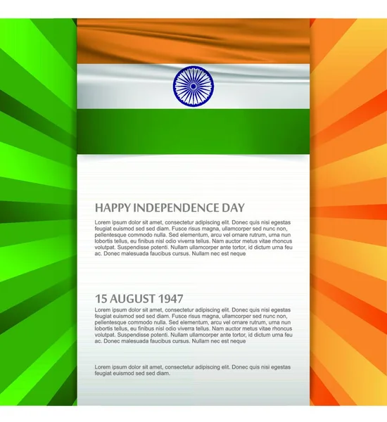 Indie Niezależność Dzień Karta Kreatywnym Wzornictwem Wektor Typografii — Wektor stockowy
