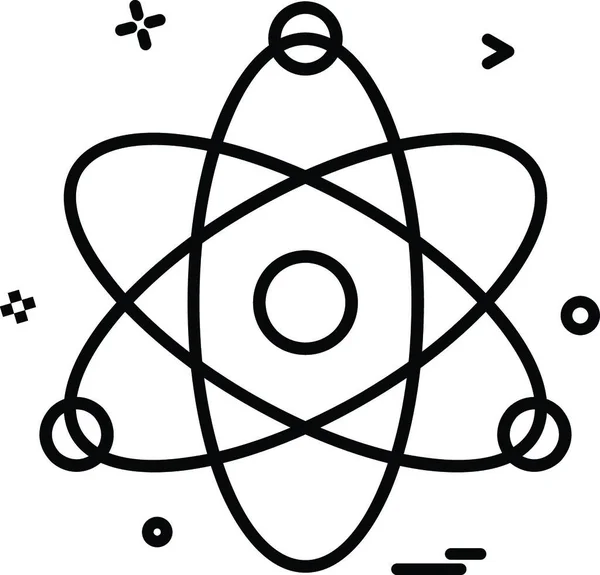 Atom Química Física Ciência Ícone Vetor Design —  Vetores de Stock