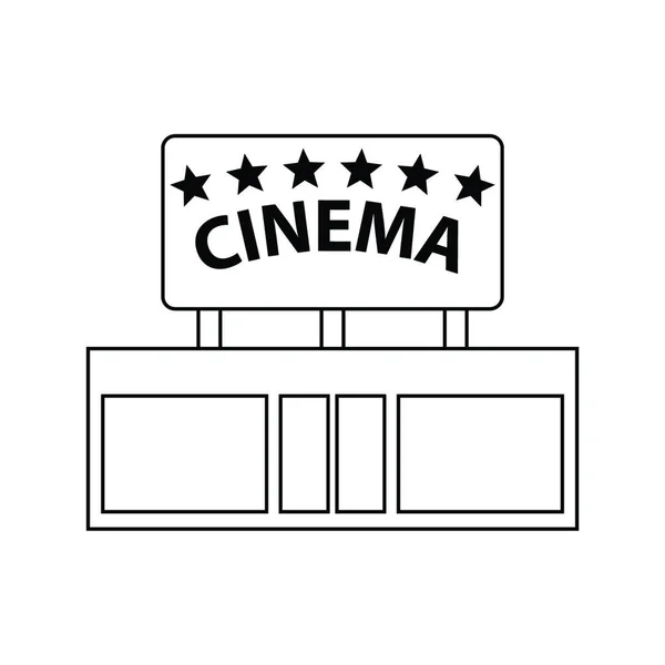 Icono Entrada Cine Diseño Línea Delgada Ilustración Vectorial — Vector de stock