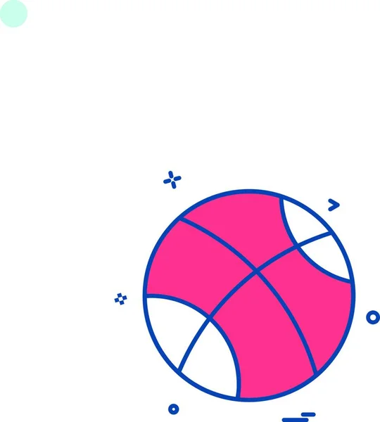 Μπάλα Παίζει Παιχνίδι Εικονίδιο Διάνυσμα Σχεδιασμό — Διανυσματικό Αρχείο