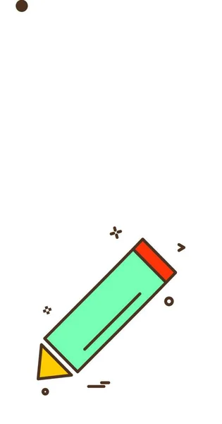 Matita Icona Vettoriale Progettazione — Vettoriale Stock