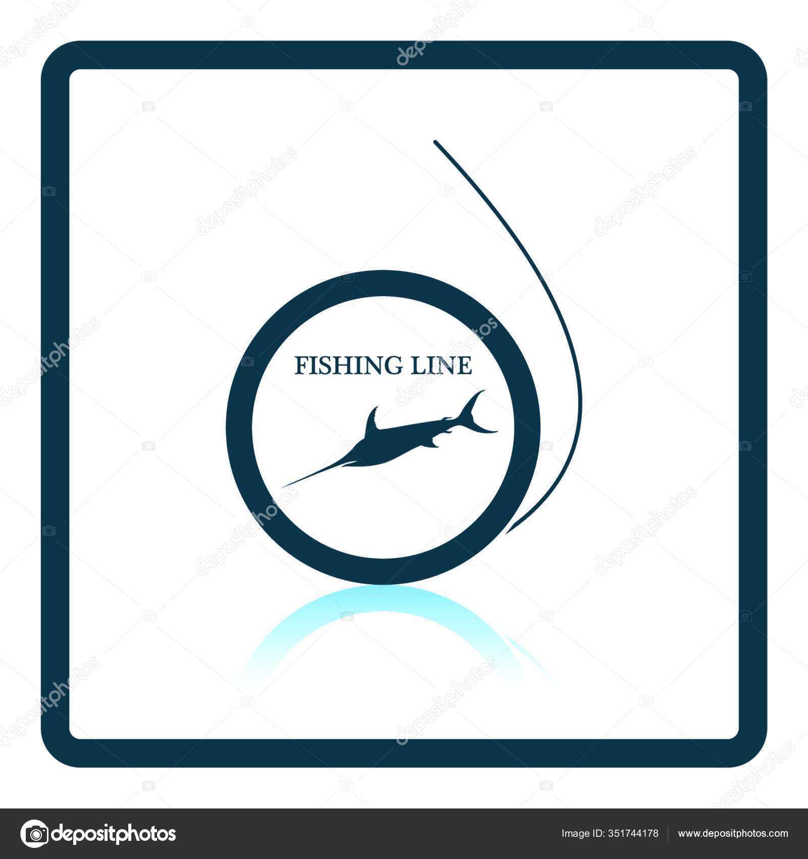 灰色背景上的鱼线图标圆形阴影阴影反射设计矢量说明图库矢量图©PantherMediaSeller 351744178