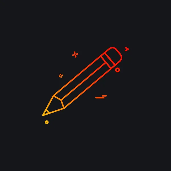 Kalem Simgesi Tasarım Vektörü — Stok Vektör