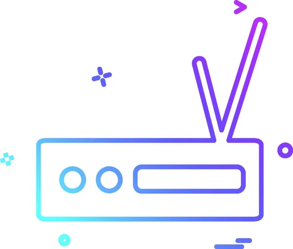 Router Icono Diseño Vector — Vector de stock