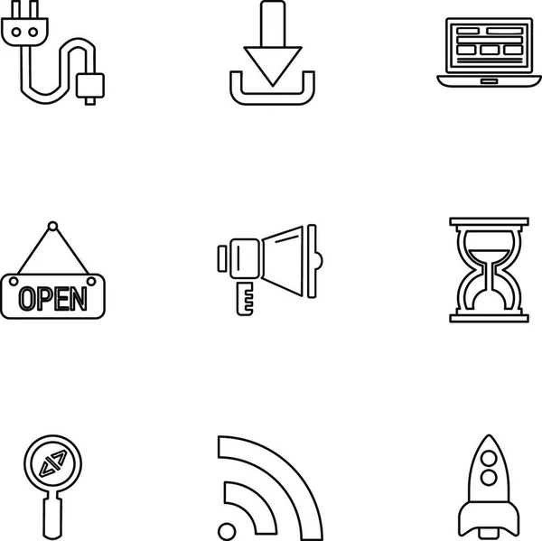 Iconos Vectoriales Aislados Sobre Fondo Blanco — Archivo Imágenes Vectoriales