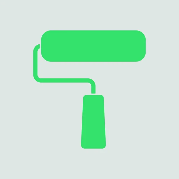 Іконка Будівельних Пензлів Сірий Фон Зеленим Векторні Ілюстрації — стоковий вектор