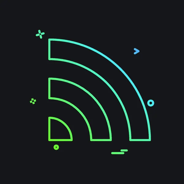 Wifi Network Icon Vektordesign — Stockvektor