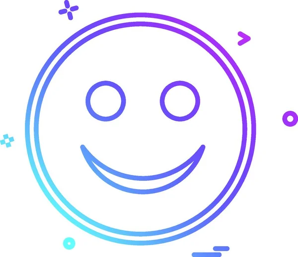 Feliz Icono Emoji Vector Diseño — Vector de stock