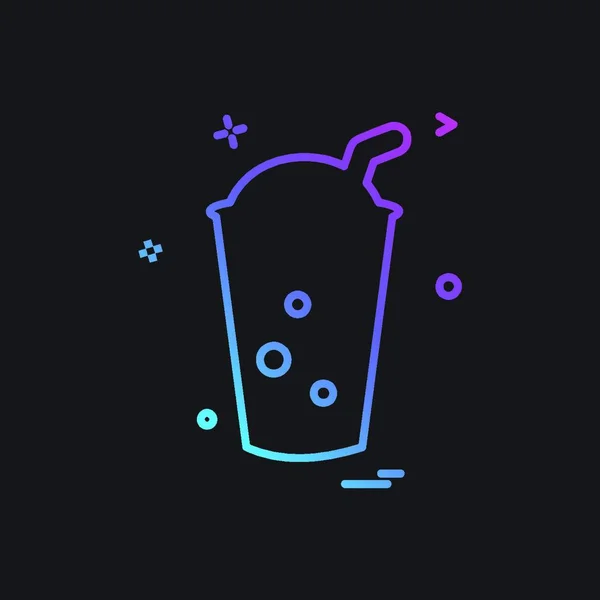 Drink Icon Design Vector — Stock Vector