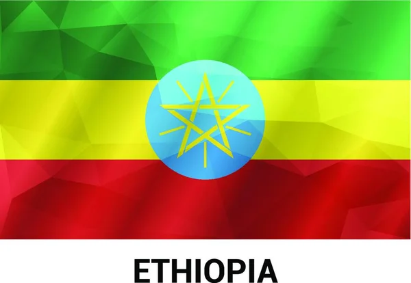 Éthiopie Drapeau Design Vecteur — Image vectorielle