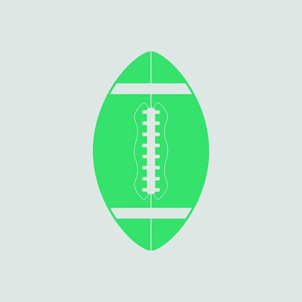 American Football Icon Gray Background Green Vector Illustration — Stock Vector