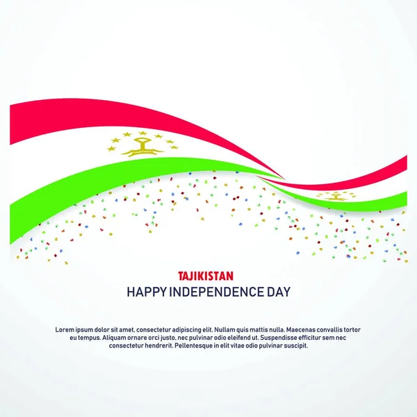 Tajiquistão Feliz Dia Independência Fundo —  Vetores de Stock