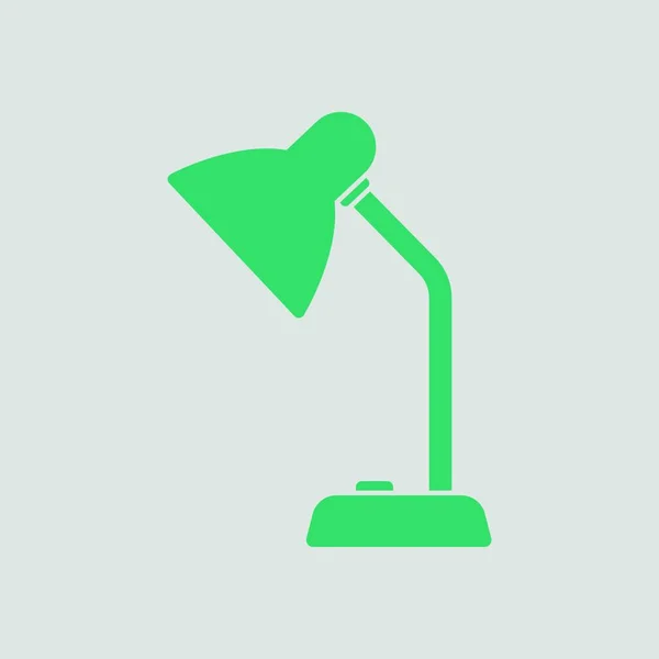 Icône Lampe Fond Gris Avec Vert Illustration Vectorielle — Image vectorielle