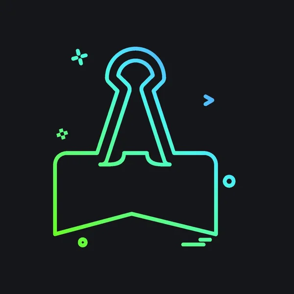 Clip Icon Design Vektor — Stockvektor