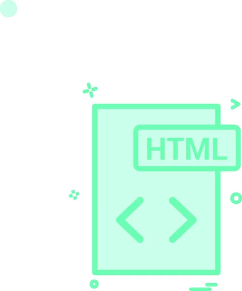 Formato Del File Html Icon Vector Design — Vettoriale Stock