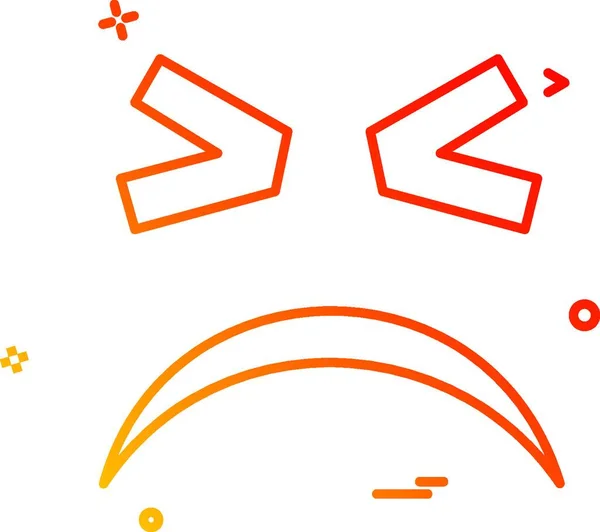 Vetor Design Ícones Emoji Triste — Vetor de Stock