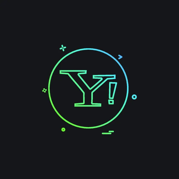 Yahoo Social Icon Vektordesign — Stockvektor