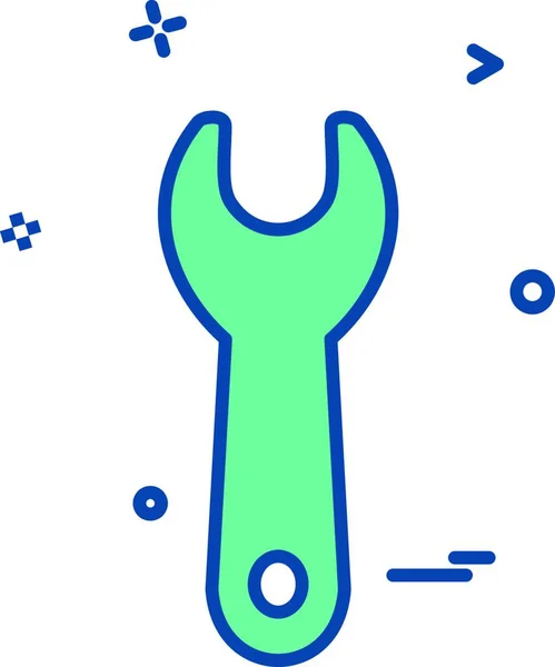 Schraubenschlüssel Icon Design Vektor — Stockvektor