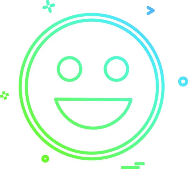 Feliz Icono Emoji Vector Diseño — Vector de stock