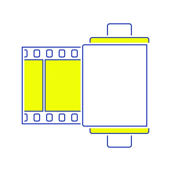 Icône Bobine Cartouche Photo Conception Ligne Mince Illustration Vectorielle — Image vectorielle