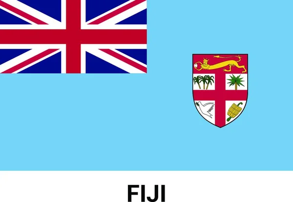 Fiji Flag Design Vector — Stock Vector