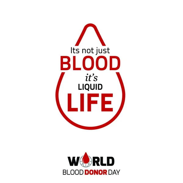 Wereldbloed Donor Dag Ontwerp Vector — Stockvector