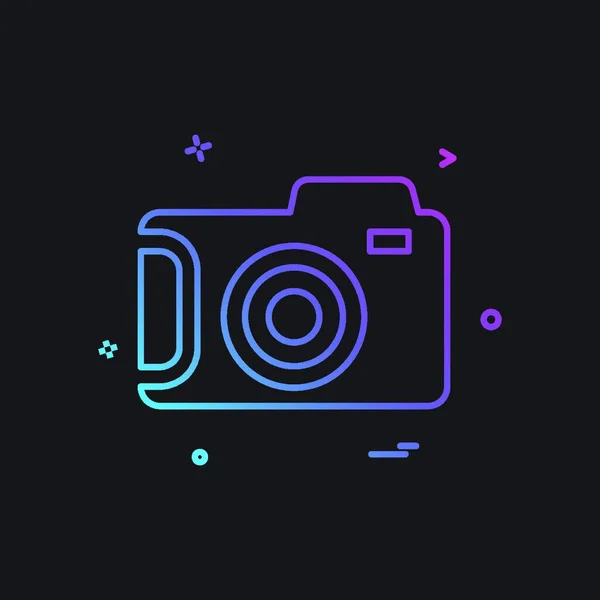 Camera Icon Design Vector — Stock Vector