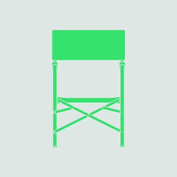 Икона Рыбацкого Раскладного Кресла Серый Фон Зеленым Векторная Иллюстрация — стоковый вектор