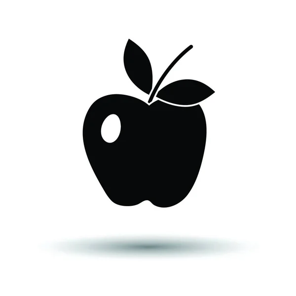 Icône Apple Fond Blanc Avec Design Ombre Illustration Vectorielle — Image vectorielle