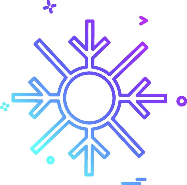 Snöflingor Julen Ikon Design Vektor — Stock vektor